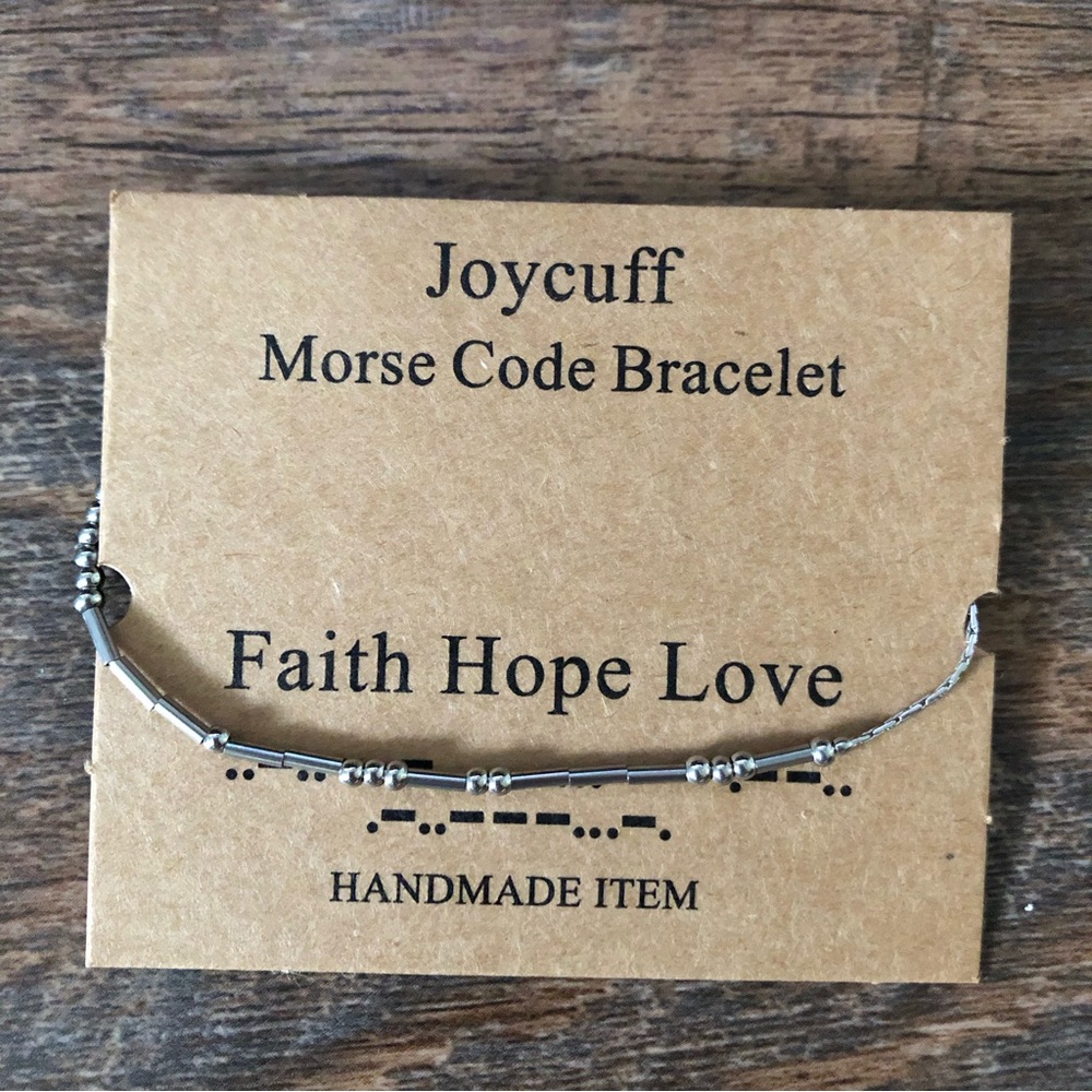 Joycuff Faith Hope Love Morse code bracelet
